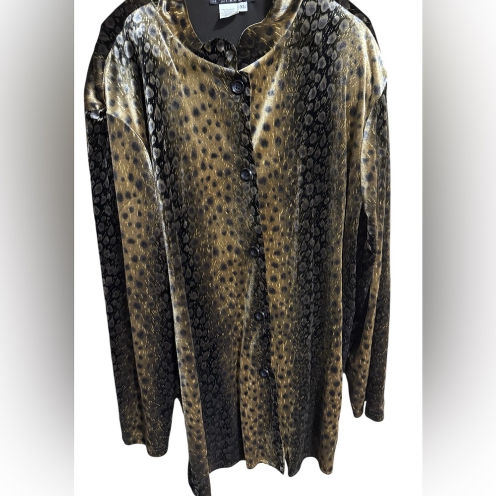 Velvety Button Down Jacket - Picture 3 of 6